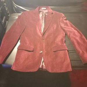 Bar III Velvet Burgundy Blazer Men's Sz 36